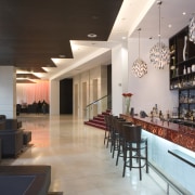 The latest internationally branded addition to Wellington's hotel café, interior design, lobby, restaurant, black