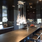 View of kitchen desihned by Architect Angela Foster countertop, interior design, kitchen, black