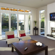 These homes by developer Parkside Properties feature the interior design, living room, property, real estate, room, window, gray