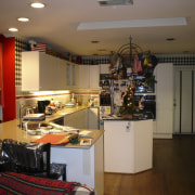 A view of the kitchen area before it countertop, interior design, kitchen, room, brown