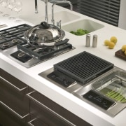 A view of some kitchen appliances from Westye countertop, home appliance, kitchen, kitchen appliance, kitchen stove, small appliance, white, black