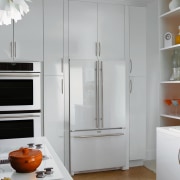 A view of the new Oiled Bronze and home appliance, interior design, kitchen, kitchen appliance, major appliance, refrigerator, gray