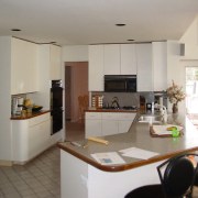 A view of the kitchen area before it cabinetry, countertop, cuisine classique, interior design, kitchen, property, real estate, room, gray