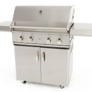 A view of a BBQ by Rinnai. - kitchen appliance, outdoor grill, outdoor grill rack & topper, product, product design, white