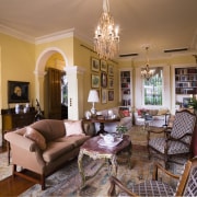 The coffee table in the tertiary living area ceiling, estate, home, interior design, living room, property, real estate, room, brown