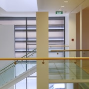 The aluminum panels - as viewed from the architecture, ceiling, daylighting, floor, glass, interior design, window, gray, brown