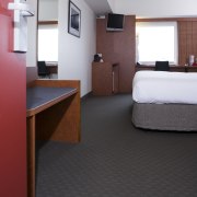 Manufactured from Zeftron Soloure solution-dyed nylon, Feltex Torre architecture, floor, flooring, interior design, room, suite, black, gray