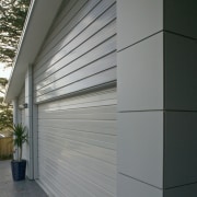 A view of some cladding from Ullrich Aluminium. architecture, building, daylighting, door, facade, house, real estate, siding, wall, window, gray, black