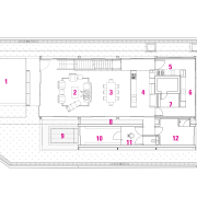 1 Driveway. 2 Living. 3 Dining. 4 Dry area, design, diagram, drawing, floor plan, line, plan, product, product design, structure, text, white