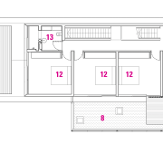 1 Driveway. 2 Living. 3 Dining. 4 Dry architecture, area, design, diagram, drawing, floor plan, furniture, line, product, product design, text, white