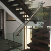 A view of some gazing by New Bright daylighting, glass, handrail, house, interior design, stairs, black