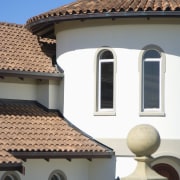 A view of some roofing from Natural Roofing architecture, building, daylighting, estate, facade, home, house, outdoor structure, property, real estate, residential area, roof, sky, wall, window