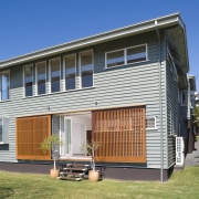 An exterior view of the home from the cottage, elevation, facade, home, house, property, real estate, residential area, siding