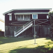 A view of the home before it was building, cottage, estate, facade, home, house, property, real estate, residential area, shed, siding, structure, white, black