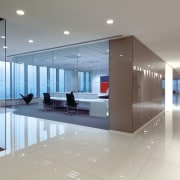 Interior view of Lloyd's Reinsurance Co. featuring stone apartment, architecture, ceiling, condominium, daylighting, interior design, leisure centre, lobby, real estate, gray