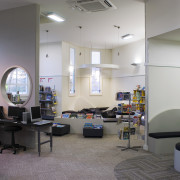 Winner of the Gunnersens Comercial Interiors catergory at furniture, institution, interior design, gray