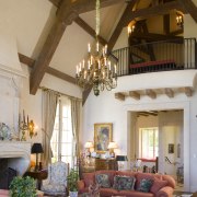 View of lounge, ceiling beams, plaster walls, antique beam, ceiling, estate, home, house, interior design, living room, room, brown