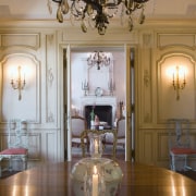 View of dining room through to sitting area, ceiling, dining room, estate, furniture, home, house, interior design, living room, real estate, room, suite, window, brown