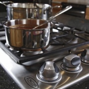 A view of some kitchen appliances from Fisher cookware and bakeware, black