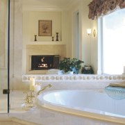 A view of this bathroom featuring handcrafted ceramic bathroom, estate, floor, home, interior design, property, room, wall, window, gray