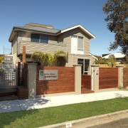 A demure street frontage provides a warm welcome backyard, cottage, elevation, estate, facade, fence, home, house, neighbourhood, outdoor structure, property, real estate, residential area, siding