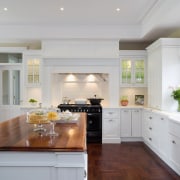 View of kitchen designed by architect Gary McFarlane cabinetry, countertop, cuisine classique, home, interior design, kitchen, real estate, room, window, gray