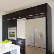 The RF610ADU French Door refrigerator comes with an cabinetry, countertop, home appliance, interior design, kitchen, major appliance, refrigerator, room, gray