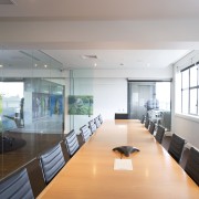 Contrasting textures enliven the recpetion area of the architecture, ceiling, conference hall, daylighting, glass, house, interior design, real estate, window, gray