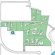 View of a house designed by Charles R area, land lot, line, plan, white