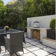 view of pavers from Jagas Paving - view backyard, house, outdoor structure, patio, property, real estate, yard