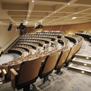 View of Auckland's Muesum's Grand Atrium, with many auditorium, conference hall, musical instrument accessory, performing arts center, brown