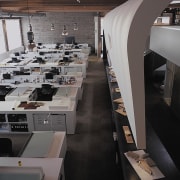 Originally a Mid-Century Modern bank building, the Seattle gray, black