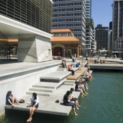 View of wellington waterfront on the harbours edge, building, city, condominium, leisure, mixed use, swimming pool, water, black