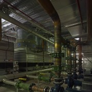 View of air conditioning unit from George Floth factory, industry, structure, tourist attraction, black
