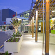 View of the outside of Westfield Shopping centre, architecture, building, condominium, mixed use, real estate, residential area, blue