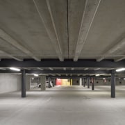 View of construction of The Owne G Glenn parking, parking lot, public space, structure, gray