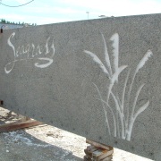 View of Stahlton Engineered Concretes new office and graffiti, street art, wall, gray, white