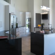 New kitchen designed by award winning NKBA tutor countertop, interior design, kitchen, real estate, room, gray, black