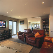 Jennian home simple large living space - Jennian ceiling, floor, flooring, home, interior design, living room, property, real estate, room, orange