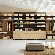 FEG Wardrobe system from DK Design inside contemporary cabinetry, closet, furniture, interior design, shelving, wardrobe, gray