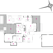 1 entry, 2 lounge, 3 dining, 4 kitchen, area, design, diagram, drawing, floor plan, font, line, plan, product, product design, structure, text, white