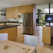 Kitchen cabinetry and breakfast nook furniture are in cabinetry, countertop, cuisine classique, interior design, kitchen, real estate, gray, brown