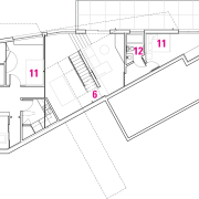1 entrance, 2 great room, 3 kitchen, 4 angle, architecture, area, design, diagram, drawing, floor plan, line, plan, product, product design, structure, white