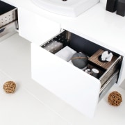 The simplicity range includes strong, smooth-gliding mechanisms and box, furniture, product, product design, table, white