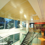 Images of the entance and stairways in the architecture, ceiling, daylighting, glass, interior design, leisure centre, lobby, orange