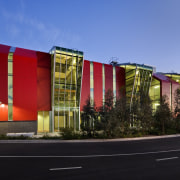 Image of the Melbourne Metropolitan Brigade Burnley complex architecture, building, commercial building, condominium, corporate headquarters, facade, home, house, metropolitan area, mixed use, neighbourhood, property, real estate, residential area, sky, teal, black