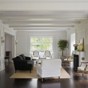 Image of a living area which features living ceiling, floor, flooring, furniture, interior design, living room, room, window, gray