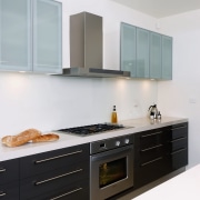 The 76cm wide Titan OS302M multi function oven cabinetry, countertop, home appliance, interior design, kitchen, kitchen stove, product design, room, sink, white