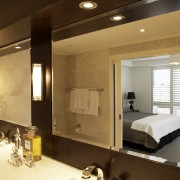 Image of the master ensuite which features marble architecture, ceiling, interior design, room, suite, brown, orange