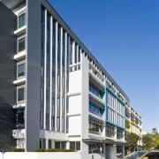 Image of the Centenary Square offices in Brisbane apartment, architecture, building, commercial building, condominium, corporate headquarters, daytime, elevation, facade, headquarters, metropolitan area, mixed use, real estate, residential area, sky, blue